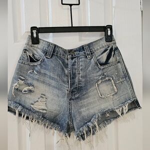 NWT POL brand Distressed Denim Shorts Women Size Small